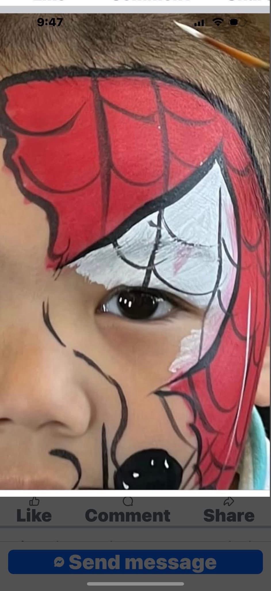 Spider-Man face painting